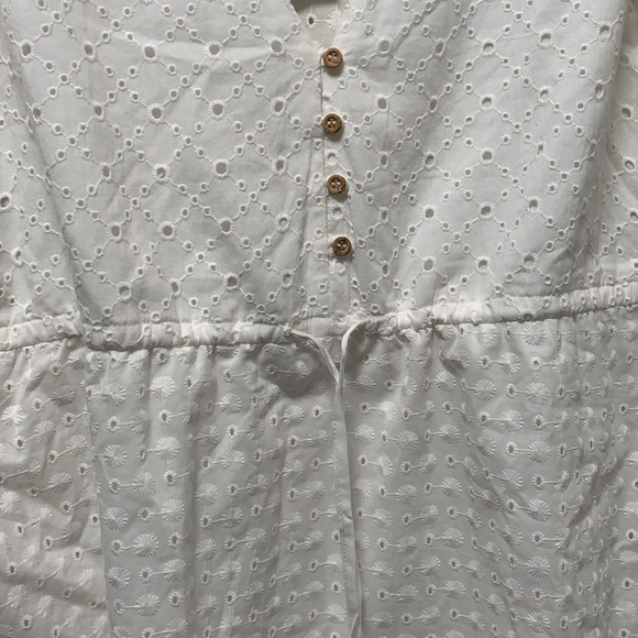 Zara openwork embroidered eyelet white dress S - Picture 13 of 16